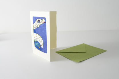 Carte de vœux Kissho Kaden KASHIKO Serpent du zodiaque