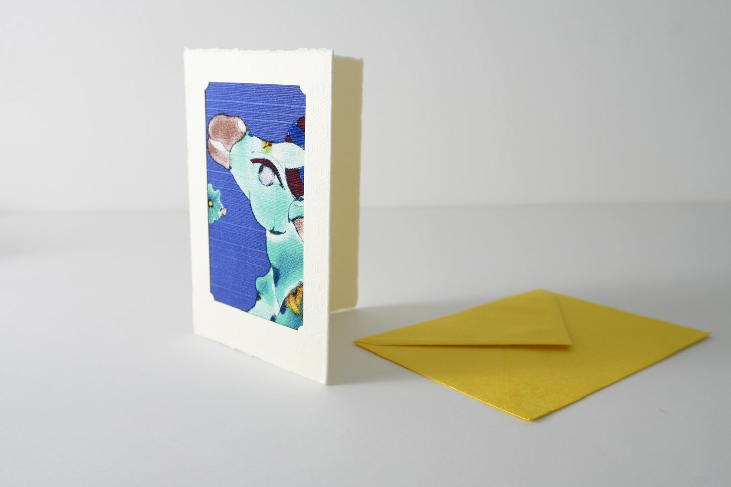 Carte de vœux Kissho Kaden KASHIKO Zodiaque Bœuf