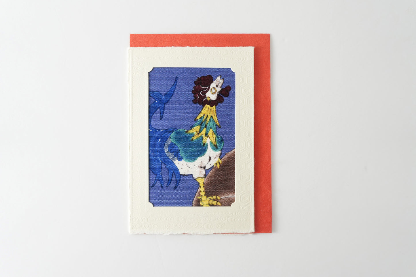 Carte de vœux Kissho Kaden KASHIKO Coq du zodiaque