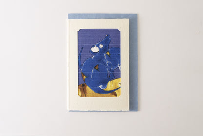 Carte de vœux Kissho Kaden KASHIKO Rat du zodiaque