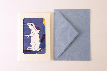 Carte de vœux Kissho Kaden KASHIKO Lapin du zodiaque