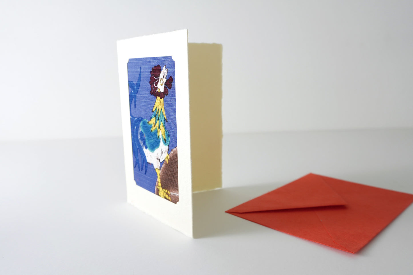 Carte de vœux Kissho Kaden KASHIKO Coq du zodiaque