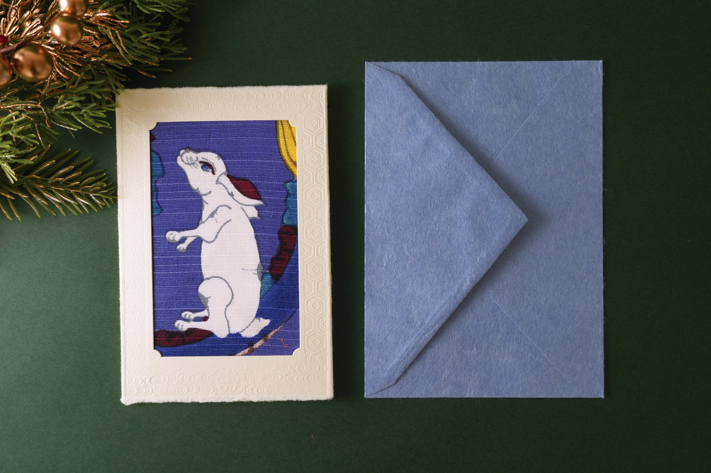 Carte de vœux Kissho Kaden KASHIKO Lapin du zodiaque