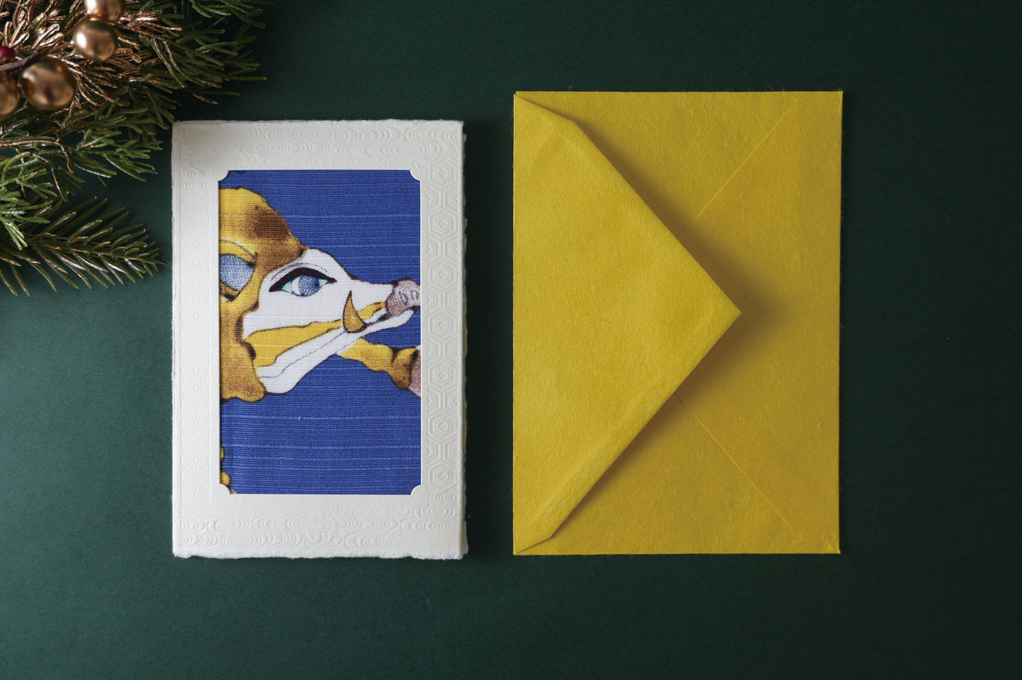 Carte de vœux Kissho Kaden KASHIKO Signe du zodiaque du Cochon