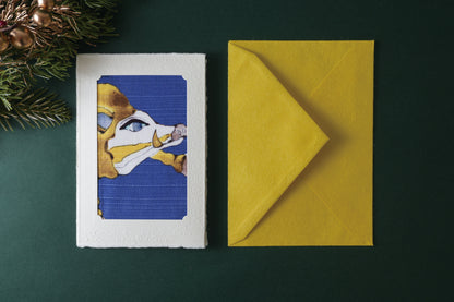 Carte de vœux Kissho Kaden KASHIKO Signe du zodiaque du Cochon