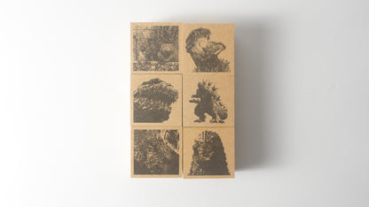 Coffret de tampons en caoutchouc GODZILLA Shin Godzilla Series | Produit sous licence officielle, fabriqué au Japon