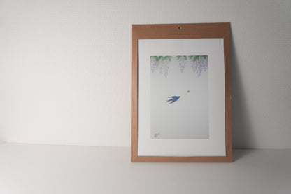 Art Panel SAKURA　FUJI & SWALLOW（藤と燕）作：河田　里美 | 届いたその日から飾れる