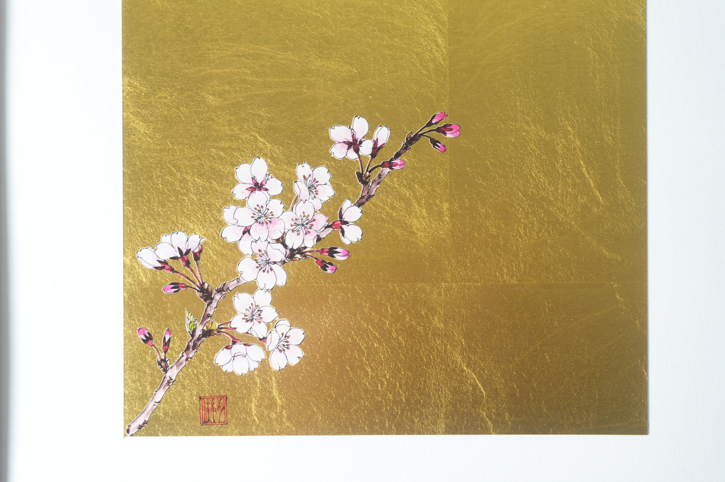 Art Panel SAKURA（桜）作：柴田有希佳 金沢金箔仕様｜届いたその日から飾れる