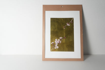 Art Panel SAKURA（桜）作：柴田有希佳 金沢金箔仕様｜届いたその日から飾れる