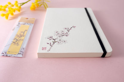 Carnet d'artiste + marque-page feuille d'or | Yukika Shibata, artiste Kutani Ware