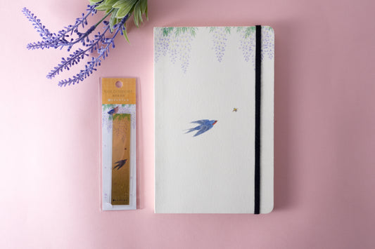 Artist Notebook + Gold Leaf Bookmark Set | Kutani Ware Artist Satomi Kawada