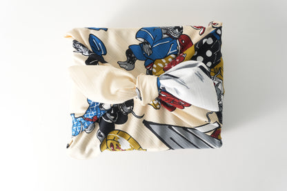 Furoshiki | Muguet, noir | 100% coton, 70 cm, fabriqué au Japon | mashu KYOTO