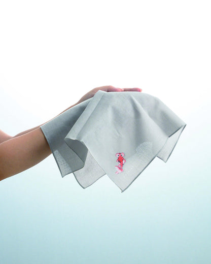 Hankachi〈Goldfish〉｜Hand-dyed Cotton Handkerchief with Kutani Artist Design, Made in Japan