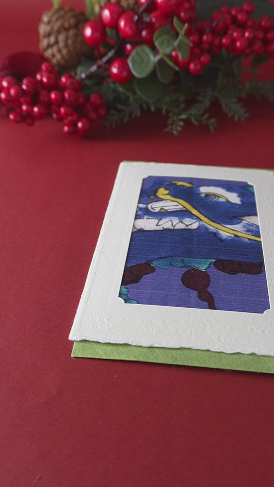 Carte de vœux Kissho Kaden KASHIKO Dragon du zodiaque