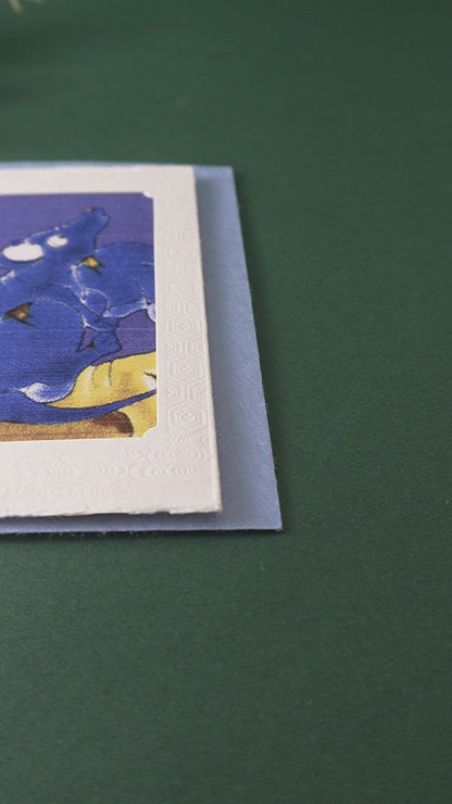 Carte de vœux Kissho Kaden KASHIKO Rat du zodiaque