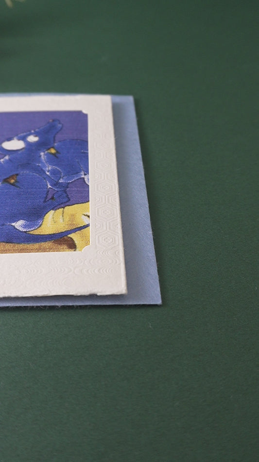 Carte de vœux Kissho Kaden KASHIKO Rat du zodiaque