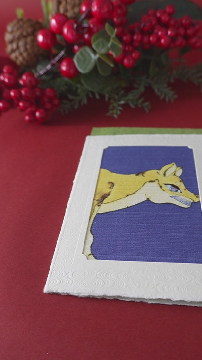 Carte de vœux Kissho Kaden KASHIKO Chien du zodiaque