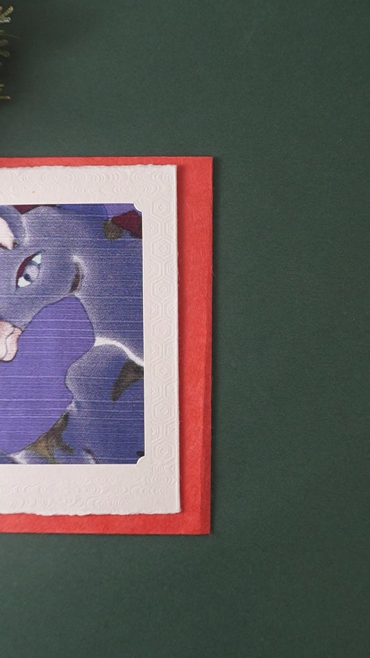 Carte de vœux Kissho Kaden KASHIKO Cheval du zodiaque